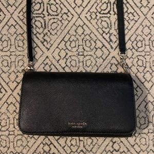 Black Kate Spade leather cross body bag